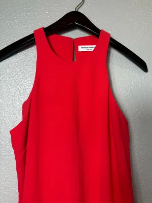 Amanda‎ Uprichard High Neck Drop Waist Ruffle cocktail, wedding Dress Coral XS thumbnail 4