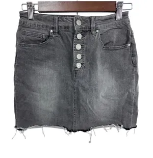 PacSun Vintage Boho‎ Cottagecore A-Line Mini Skirt Faded Black Pattern Women's Sz Small thumbnail 1