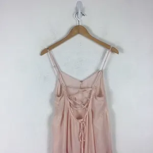 Urban Outfitters Harper Pink Tiered Lace-Up Babydoll Dress Small thumbnail 13