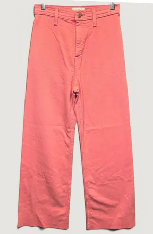 1992‎ | Pistola Penny High Rise Wide Leg Raw Hem Jeans Flamingo Pink Women 24 thumbnail 1