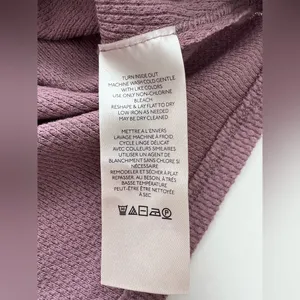 Free People Hazy Heart Thermal Off The Shoulder Sweater Mauve Long Sleeves XS thumbnail 5