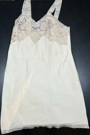 Vintage 1950’s Lady Lynne Size Small Cream Cami Nightgown thumbnail 1