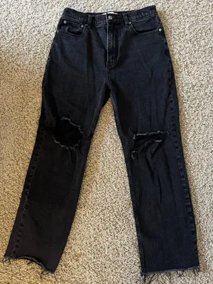 Abercrombie The Ankle Straight Ultra High Rise thumbnail 1
