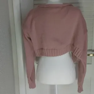 SHEIN Pink Open Front Cropped Cardigan L Casual Classic Preppy Spring Barbiecore thumbnail 2