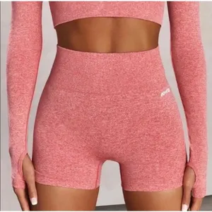 Bo+Tee Sz L Bike Shorts Oh Polly No Limits Seamless High Waisted Orange‎ Women's thumbnail 1