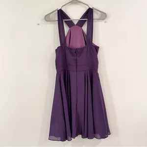 Lulus‎ Forevermore Dusty Purple Halter Sleeveless Skater Dress SMALL thumbnail 7