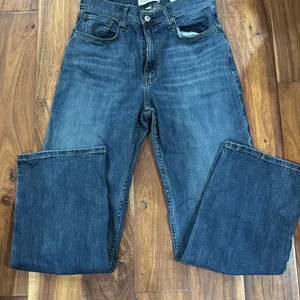 Abercrombie & Fitch Women’s Dark Blue Straight Jeans thumbnail 1