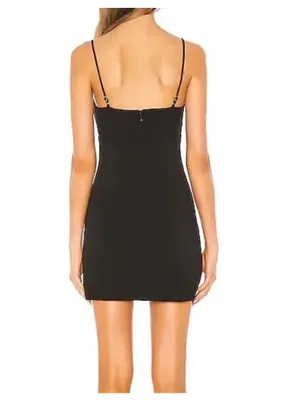 Lovers + Friends Enzo cocktail Sleeveless Mini Dress Cutout Bodycon Black S NWOT thumbnail 3