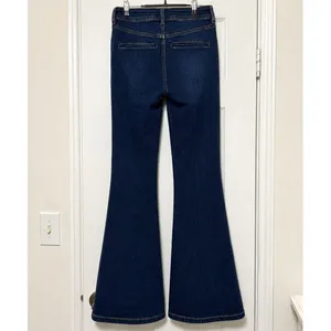 We The Free Flare Jeans 25 Dark Wash High Rise Button Fly Boho Y2K Free People thumbnail 4