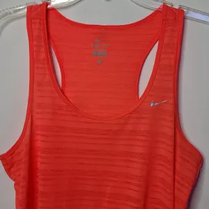 Nike dri -fit neon razorback tank top sz Medium thumbnail 3