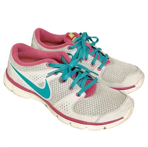 Nike Womens Size 9.5 Flex Experience Run‎ Pink Teal Low Top Running Sneakers thumbnail 4