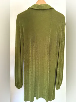 Princess Polly Party Time Olive Green Knit Top-‎ Mini Dress Sz 16 Comfy Flowy thumbnail 4