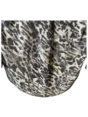new All Saints ✽ Penny Ambient Chiffon Surplice Top ✽ Grey Leopard Print ✽ S thumbnail 13
