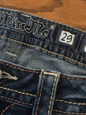 Miss Me Signature Skinny Beaded Sequin Embroidered Jeans Size 29 Y2K thumbnail 5