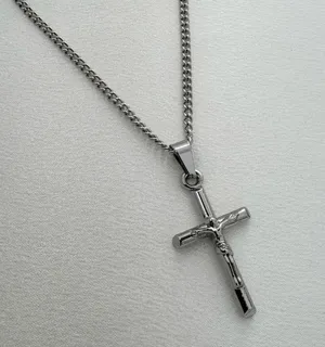 Cross Pendant Necklace for Men Women,Streetwear Hip Hop Unisex Style thumbnail 2