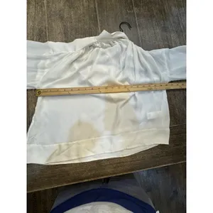 Kate Spade High Neck Silk Blouse Ivory Size XXS Bow thumbnail 9