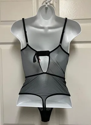 Victoria's Secret Black Rivet Bodysuit thumbnail 10