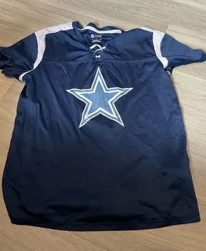 NFL Navy and White Dallas Star Short Sleeve Tee thumbnail 1