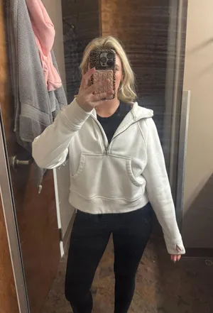 Half Zip Athletic Top White thumbnail 1