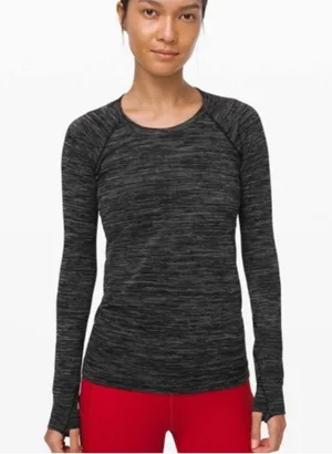 Lululemon swiftly long sleeve shirt Heathered black thumbnail 1