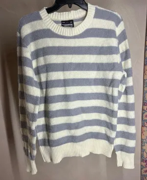 Vintage PulloverDimension By Milford Womens cream &grey|USA Made Crewneck|Size:M thumbnail 2