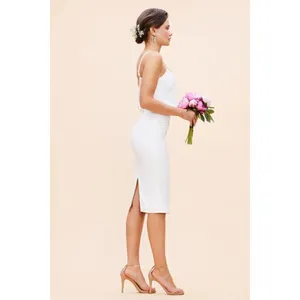 DRESS THE POPULATION Alondra Blouson Sheath Dress in Off-White Size XX-Large thumbnail 9