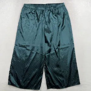 Linea Donatella Large Pajama Set Satin Green Gold Pin Dot Cami Wide Leg Pants thumbnail 4