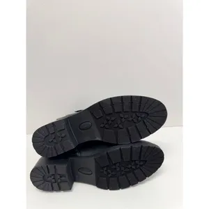 Anne Klein Boots Size 10.5 Black Block Heel Almond Toe Buckle‎ Detail NEW thumbnail 10