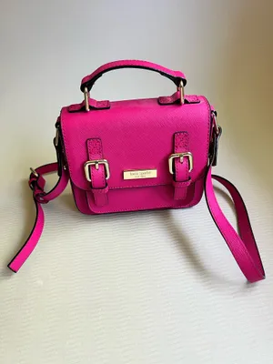 Kate Spade Essex Scout Mini Crossbody Hot Pink Saffiano Leather NWOT thumbnail 2