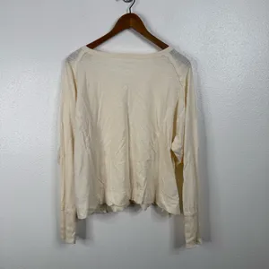 Free People‎ Movement Winner Layer Top in Cream Size Medium thumbnail 3