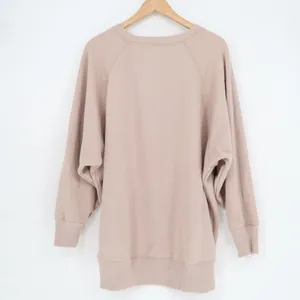 Aerie Sweatshirt Womens Large Brown Cotton Ribbed High Low Hem Raglan Sleeve thumbnail 5