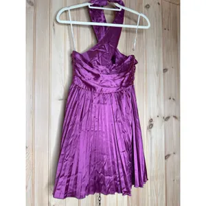 NWT Lulus Renlee Purple Halter Pleated Mini Dress Party Cocktail Night Out Sz S thumbnail 5