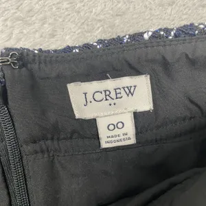 J Crew Skirt Womens‎ 00 Blue Black Tweed A Line Short Office thumbnail 4