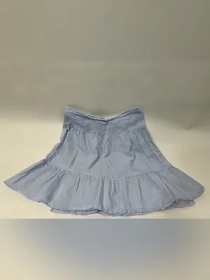 Princess Polly Light Blue Seersucker Tiered A-Line Skirt size 10 thumbnail 5