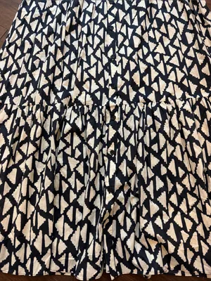 Zara Long Print Collar Dress in Black/Off White Size XL - C30-110 thumbnail 2