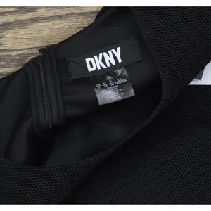 NWT DKNY Embroidered Mesh Sleeveless Fit Flare A-line Dress Black / Ivory 2 thumbnail 10