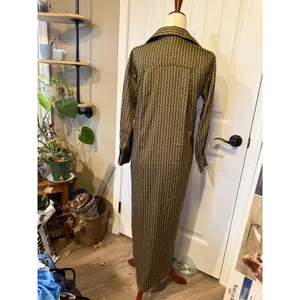 BANANA‎ REPUBLIC PETITE XS Geometric Print Button Front Maxi Shirt Dress thumbnail 2