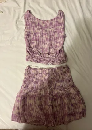 Sky to Moon Open Back Matching Set - Purple thumbnail 1