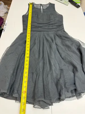 Alice + Olivia Sleeveless Charcoal Gray Mesh Bodice Party Dress size S thumbnail 8