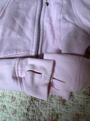 Full-Zip Cropped Scuba Meadow Lululemon Hoodie Pink thumbnail 2