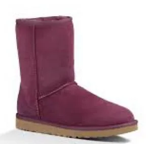 UGG Classic short boots in Aster‎ purple women’s size 8 suede sheepskin Sherpa thumbnail 1