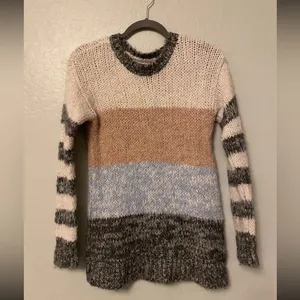 ⭐️American eagle outfitters striped jegging wool blend sweater size XS thumbnail 3