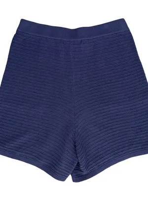 Free People Beach Blue Carter Ribbed Knit V Neck Sweater Shorts Coop Set Large thumbnail 9