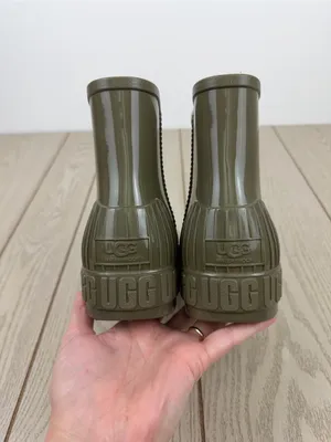 UGG Women's Drizlita Waterproof Rain Booties US8 Burnt Olive Green $90 thumbnail 6