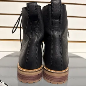 Madewell Black Leather Boots Women's Sz 8.5 Lug The Clair Lace-Up Combat Comfort thumbnail 3