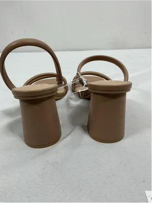 Womans New A New Day Stacy Slip On Strappy Sandals Size 11 Nude Square Toe thumbnail 3