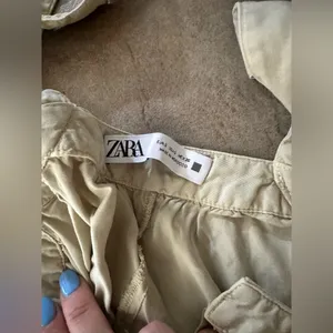 Zara wide leg jumpsuit small sage green thumbnail 2