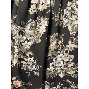 Contempo Casuals Strapless Tube Top Maxi Dress Black Floral Sheer Layer Size M thumbnail 6