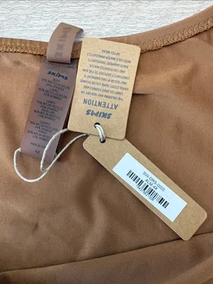 Skims Signature Swim Tank Dress Brown Mini Women Size 4X NWT thumbnail 4