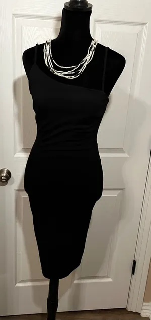 Lulus Sexy black cocktail bridesmaid wedding guest dress thumbnail 1